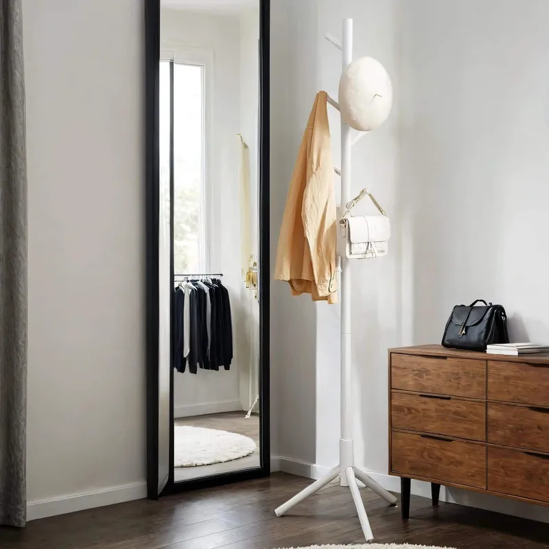 Billig Garderobenständer, Kleiderständer aus Massivholz, Garderobe in Baumform