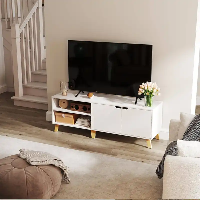 Highlight TV-Schrank, Fernsehtisch mit 2 Türen, 140 cm lang