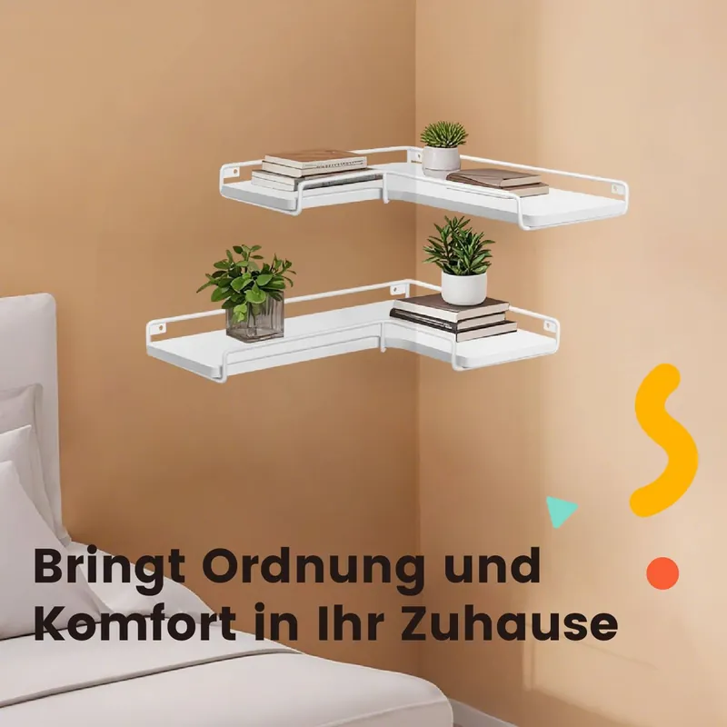 Sofort Bestellen L-förmiges Eckregal, 2er Set, Wandregal