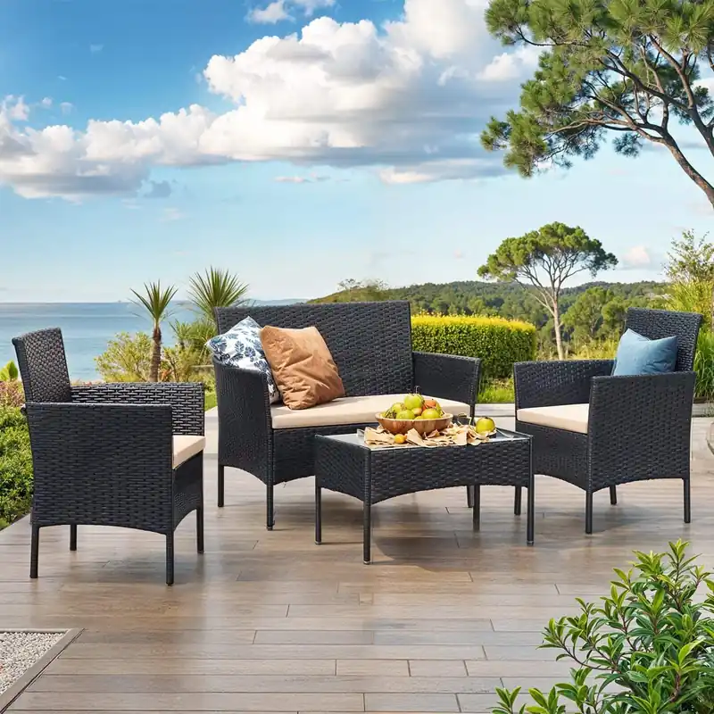 Beliebt Balkonmöbel, Gartenmöbel-Set, aus PE-Polyrattan