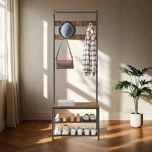 Markenprodukt Garderobenständer, Garderobe mit Schuhbank, Kleiderständer