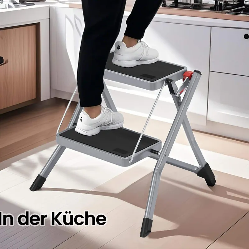 Markenprodukt Trittleiter, Leiter mit 2 Stufen, Klapptritt