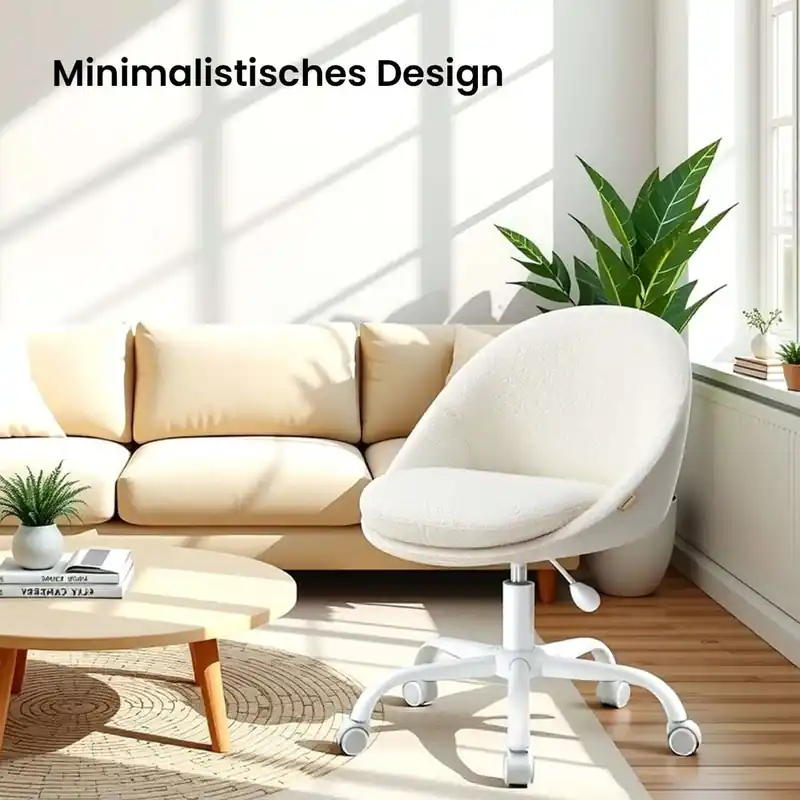 Homeoffice-Stuhl, Schminkstuhl aus Fleece, Schreibtischstuhl Markenprodukt