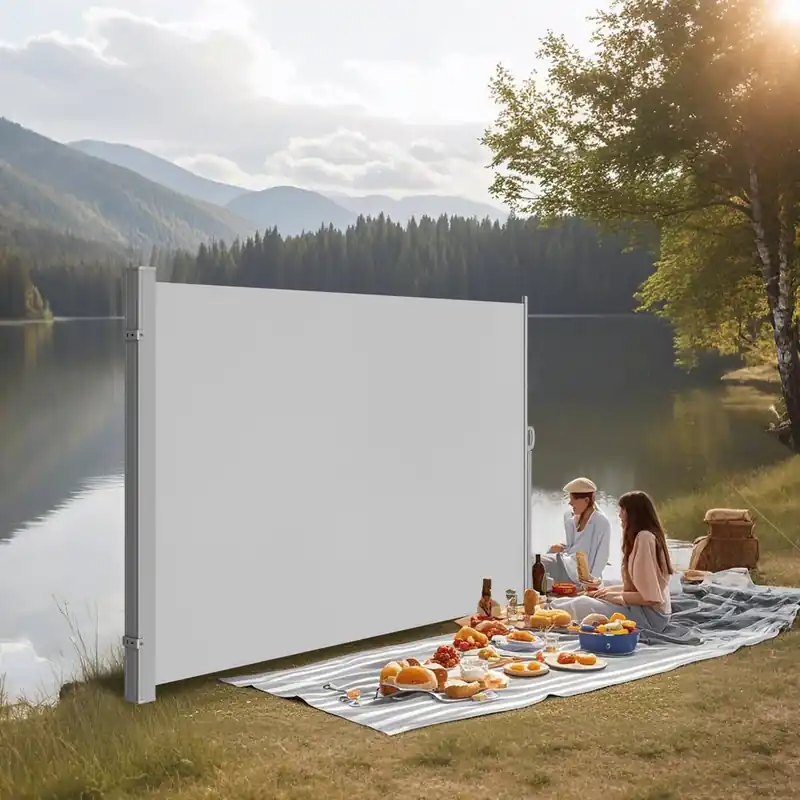 Seitenmarkise mit Stahl-Kasten, rostbeständig, ausziehbar Schneller Versand