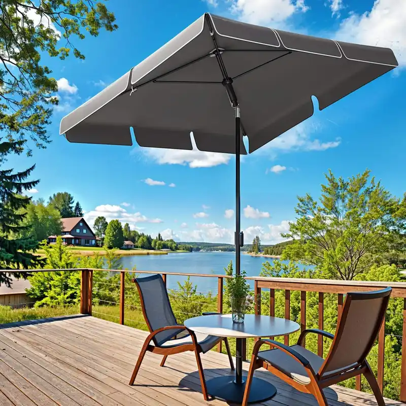 Sonnenschirm 230 x 150 cm, Balkonschirm UPF 50+, Sonnenschutz Günstig
