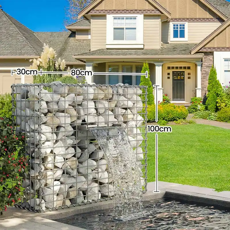 Gabionenkorb, Metall-Steinkorb mit 5 x 10 cm Maschenweite für Mauersteine, verzinkt Bestseller