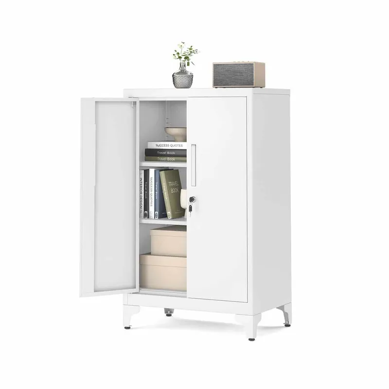 Aktenschrank abschließbar mit 2 Türen mattweiß Direktkauf