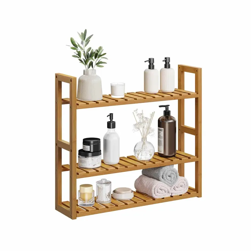 Sonderangebot Badregal mit 3 verstellbaren Ablagen 15 x 60 x 54 cm, kaffeebraun