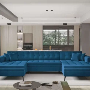 Vertizo Wohnlandschaft mit Schlaffunktion - Nube-Stoff Angebot