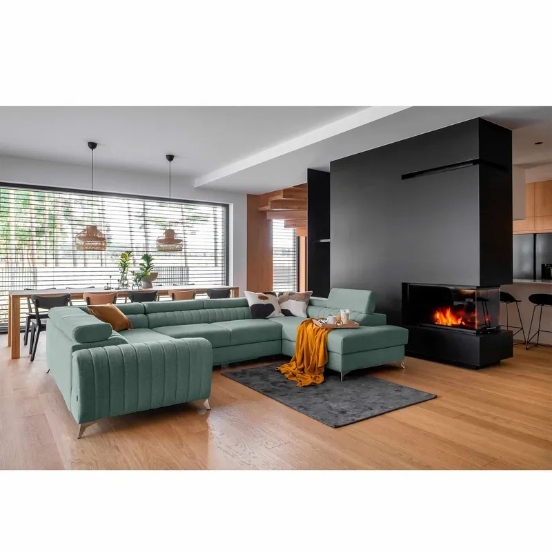 Top-Preis Louis Wohnlandschaft mit Schlaffunktion & Bettkasten - Poco-Stoff