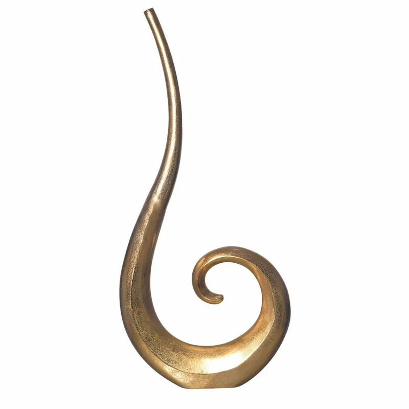 Solange Der Vorrat Reicht Deko Vase 100 cm Aluminium Gold Spirale Blumenvase Modern Groß