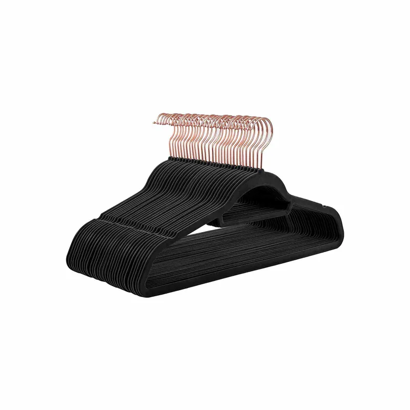 Kleiderbügel Samt, 30er Set, Bügel Top-Preis