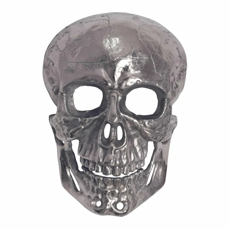 Nur Heute Wanddeko Totenkopf Aluminium Silber 41 cm Schädel Groß