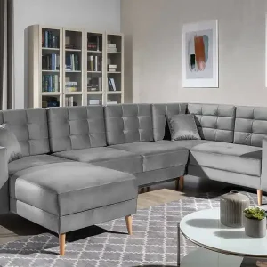 Sichere Zahlung Wohnlandschaft Asgard U Grau – Sofa mit Bettkasten & Stil |beidseitig montierbar