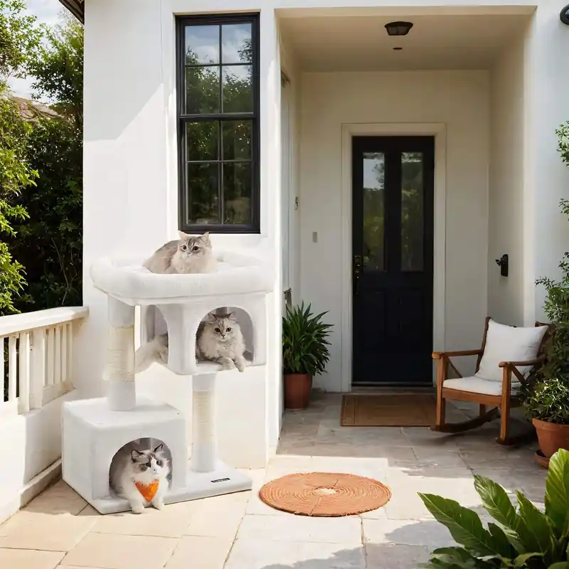 Aktuell 84 cm hoher Kratzbaum, Katzenbaum für große Katzen, große Aussichtsplattform