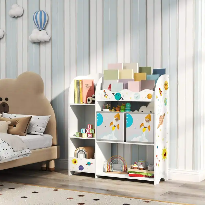 Schnäppchen Bücherregal, Regal, mit 2 Aufbewahrungsboxen