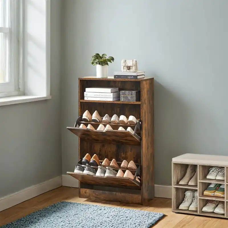 Schuhschrank 2 Klappen, Schuhkipper, Schuhregal Angebot