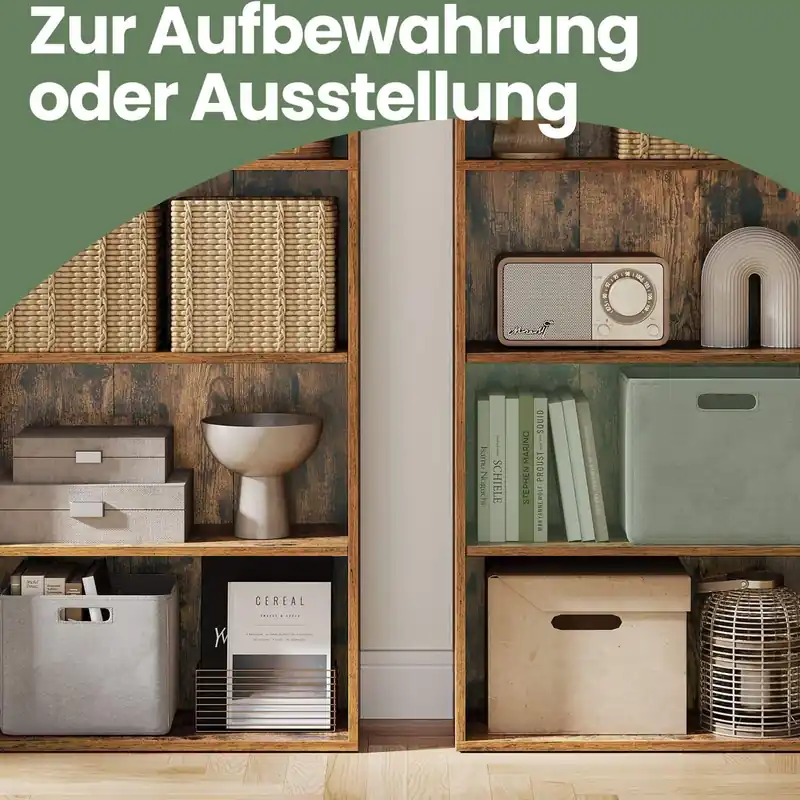 Schneller Versand 6 stufiges Bücherregal, Standregal im skandinavischen Stil, für Wohnzimmer