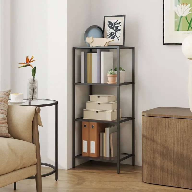 4 stufiges Regal, Badregal aus gehärtetem Glas, für Badezimmer Ausverkauf