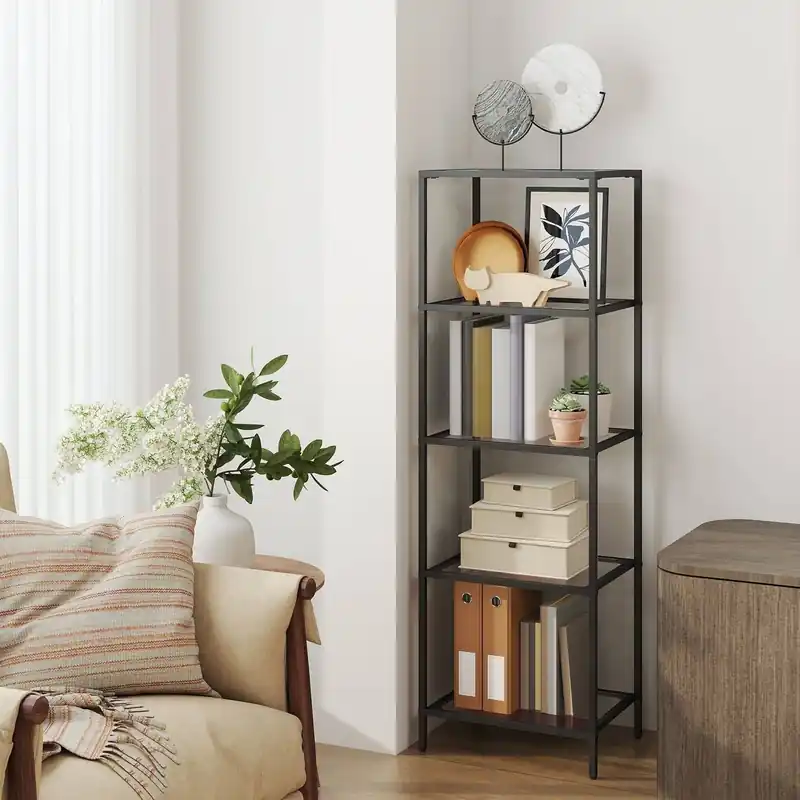 Knallerangebot 5-stufiges Glasregal, Bücherregal, Aufbewahrungsregal