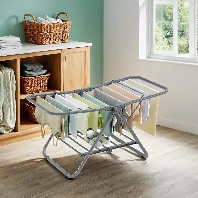 Wäscheständer klein, Standtrockner mit 2 Flügeln, faltbarer Bestpreis