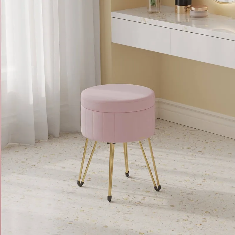 Jetzt Kaufen Sitzhocker, Hocker mit Stauraum, runder Sitzhocker