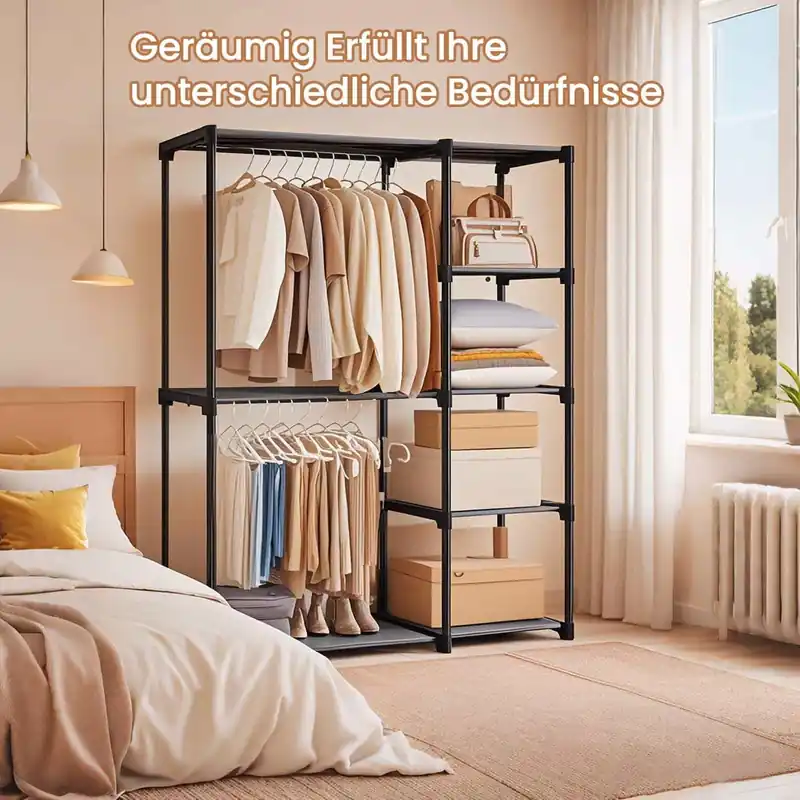 Neue Kollektion Kleiderschrank offen, Kleiderständer, Kleiderstange