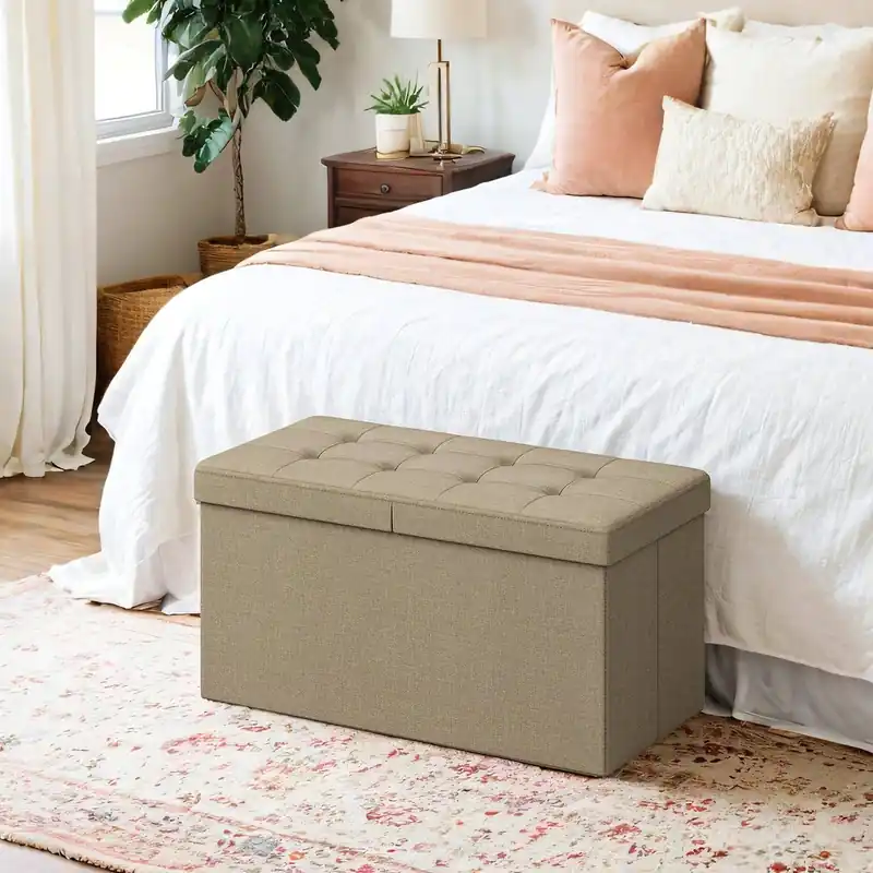 Neu Im Sortiment Sitzbank mit Stauraum, klappbare Sitztruhe, Aufbewahrungsbox