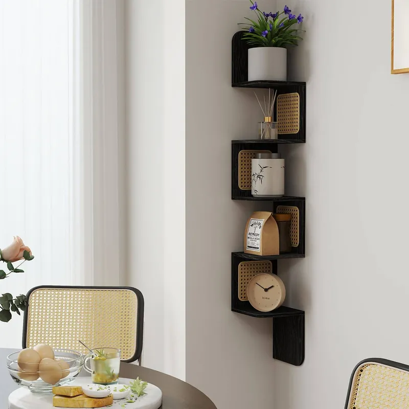 Heißes Angebot Eckregal, Wandregal 5 Ebenen, Schweberegal