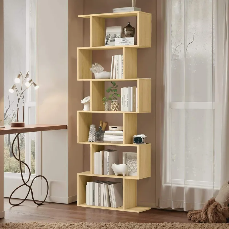 Online Kaufen 6 stufiges Bücherregal, Standregal freistehend, Büroregal zur Präsentation