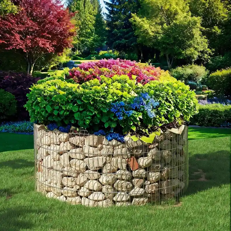 Versand Am Gleichen Tag Gabione aus Metall, rund, Gabionenkorb