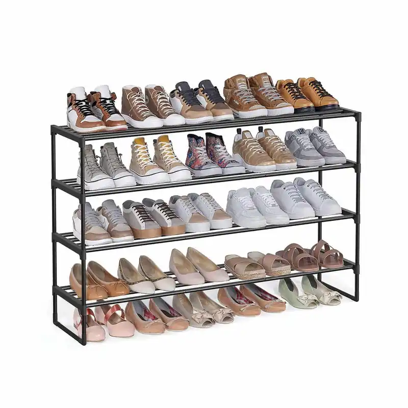 Schuhregal mit 4 Ebenen für 25-30 Paar Schuhe schwarz Neue Ware
