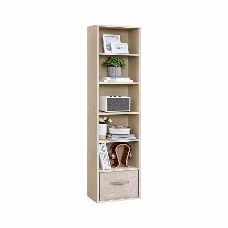 6-stöckiges Standregal 24 x 40 x 178,5 cm naturbeige Markenware