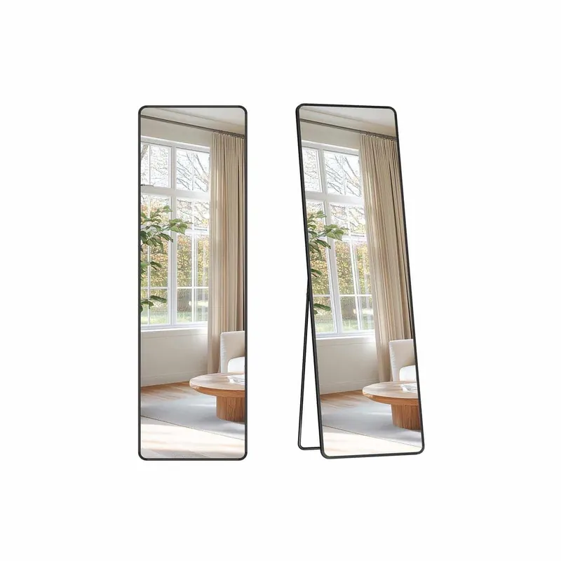 Rechteckiger Ganzkörperspiegel 150 x 40 cm tintenschwarz Bestseller