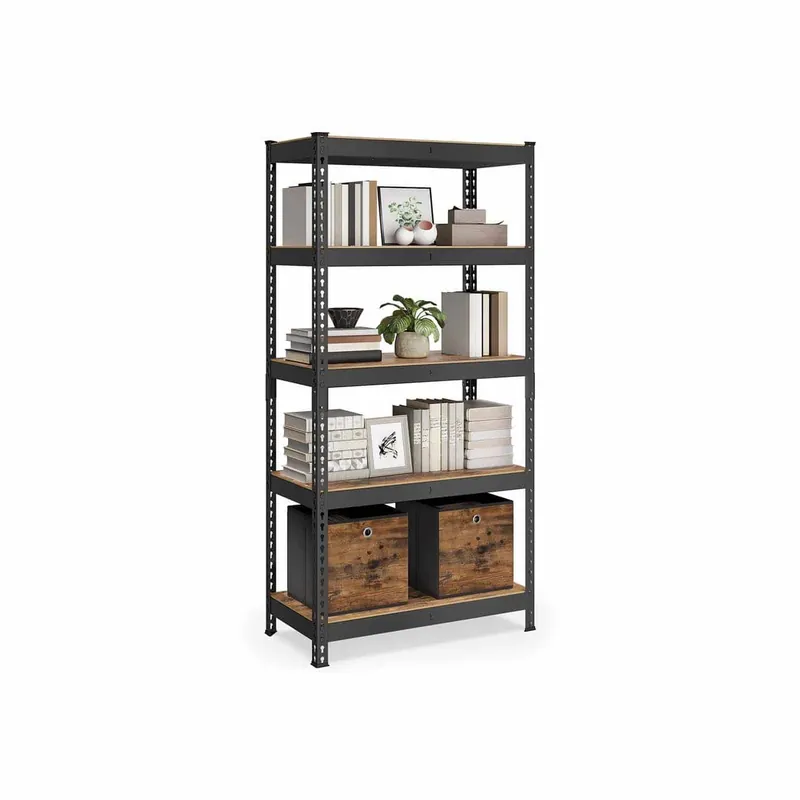 Schwerlastregal mit 5 Ablagen 45 x 90 x 180 cm vintagebraun Kostenloser Versand