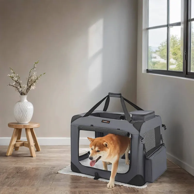 Ausverkauf Hundebox faltbar, Transportbox aus Netzstoff, Hundetasche