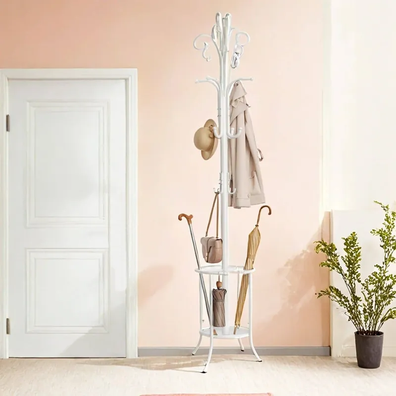 Kleiderständer freistehend, Garderobenständer mit Regenschirmständer, 12 Haken Sale