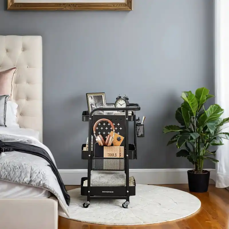 Neu Im Sortiment Rollwagen, Küchenwagen tintenschwarz