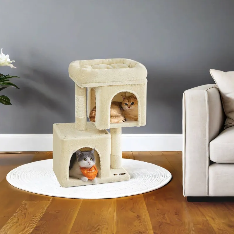 67 cm Katzenbaum klein beige Preisreduziert