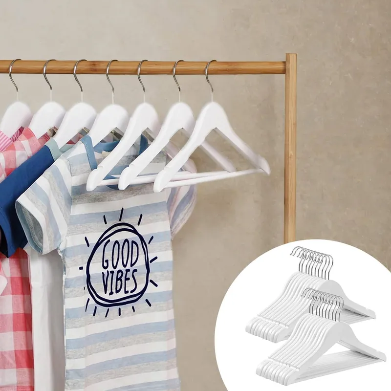 Kinderbügel Ahornholz 20 Stück Weiß Letzte Chance