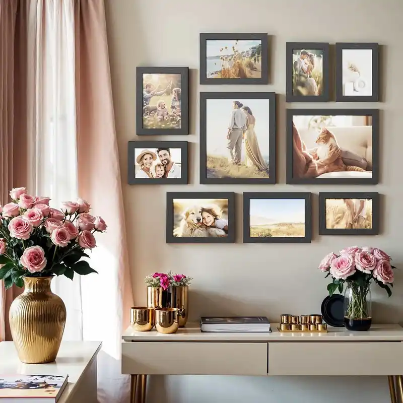 Bilderrahmen 10er Set Schwarz Markenprodukt