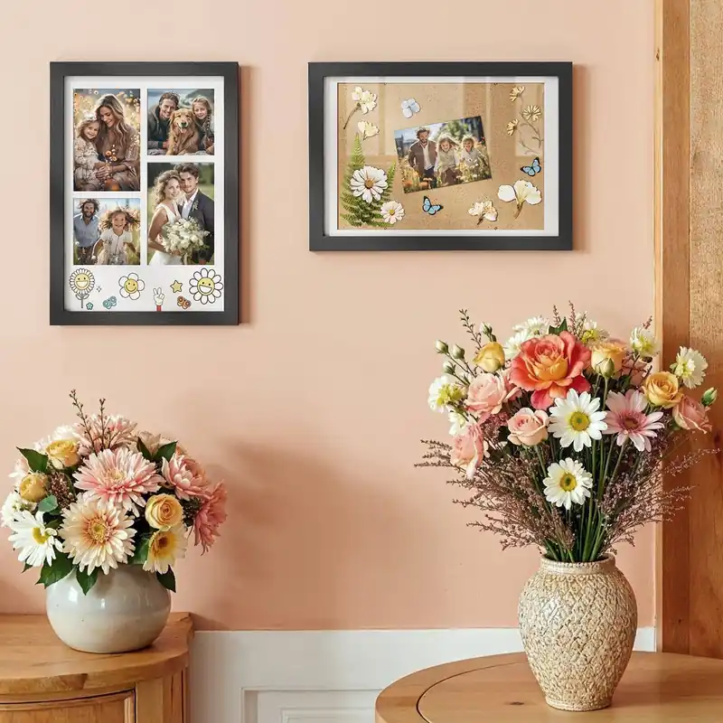 Super-Preis Bilderrahmen A4 spurenlose Wandhaken eschenschwarz