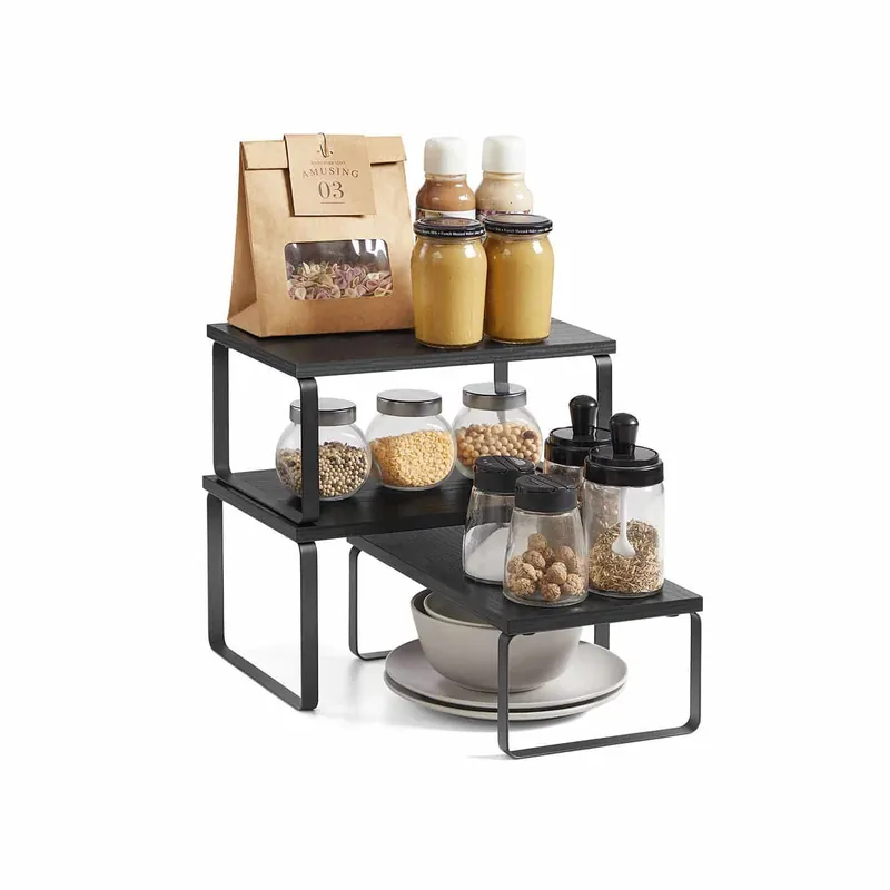 Gewürzregal 3er Set stapelbar und erweiterbar anthrazitgrau-mattschwarz Nur Für Kurze Zeit