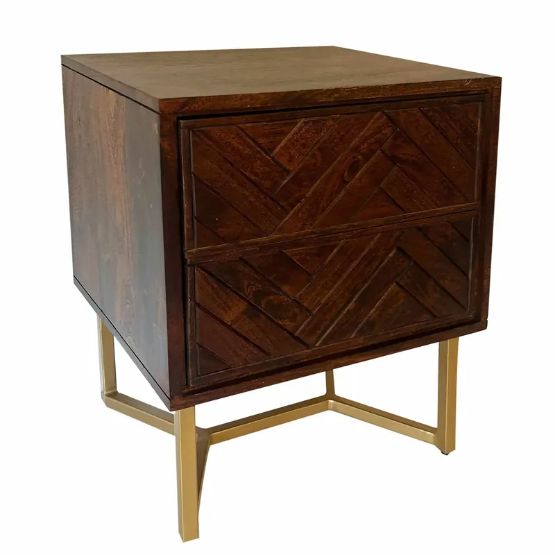 Top-Preis Nachttisch Akazie Massivholz 45x40x57 cm Nachtschrank Boxspringbett