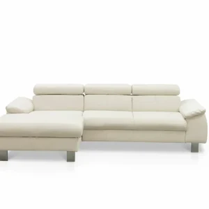 Letzte Chance Echtleder Ecksofa Micky mit Schlaffunktion und Bettkasten - Cotta