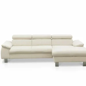 Sonderaktion Echtleder Ecksofa Micky mit Schlaffunktion und Bettkasten - Cotta