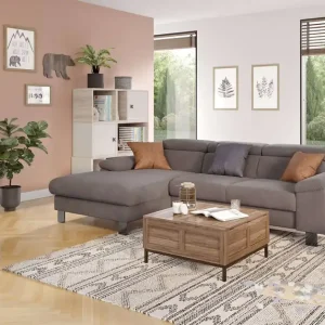 Abverkauf Ecksofa Micky mit Schlaffunktion & Bettkasten - Cotta