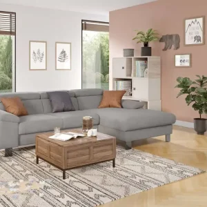 Sofort Bestellen Ecksofa Micky mit Schlaffunktion & Bettkasten - Cotta