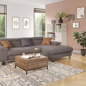 Saisonangebot Ecksofa Micky mit Schlaffunktion & Bettkasten - Cotta