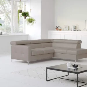 Echtleder Ecksofa Sammy mit Schlaffunktion & Bettkasten - Cotta Zertifiziert